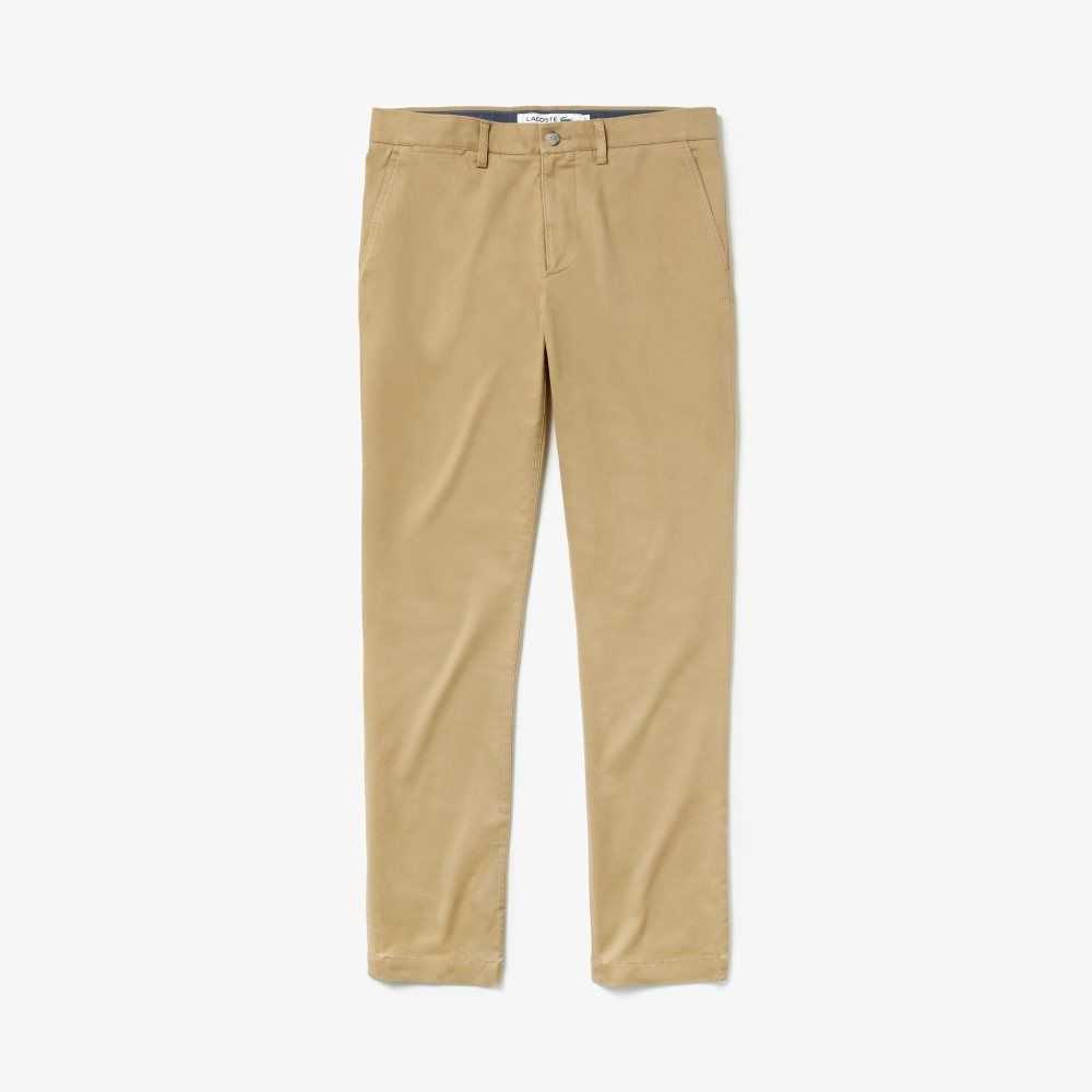 Lacoste Slim Fit Stretch Gabardine Beige | QCIRG-6280