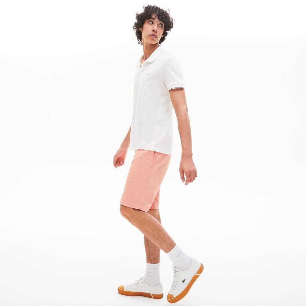 Lacoste Slim Fit Stretch Gabardine Rosa | QNDUC-4726