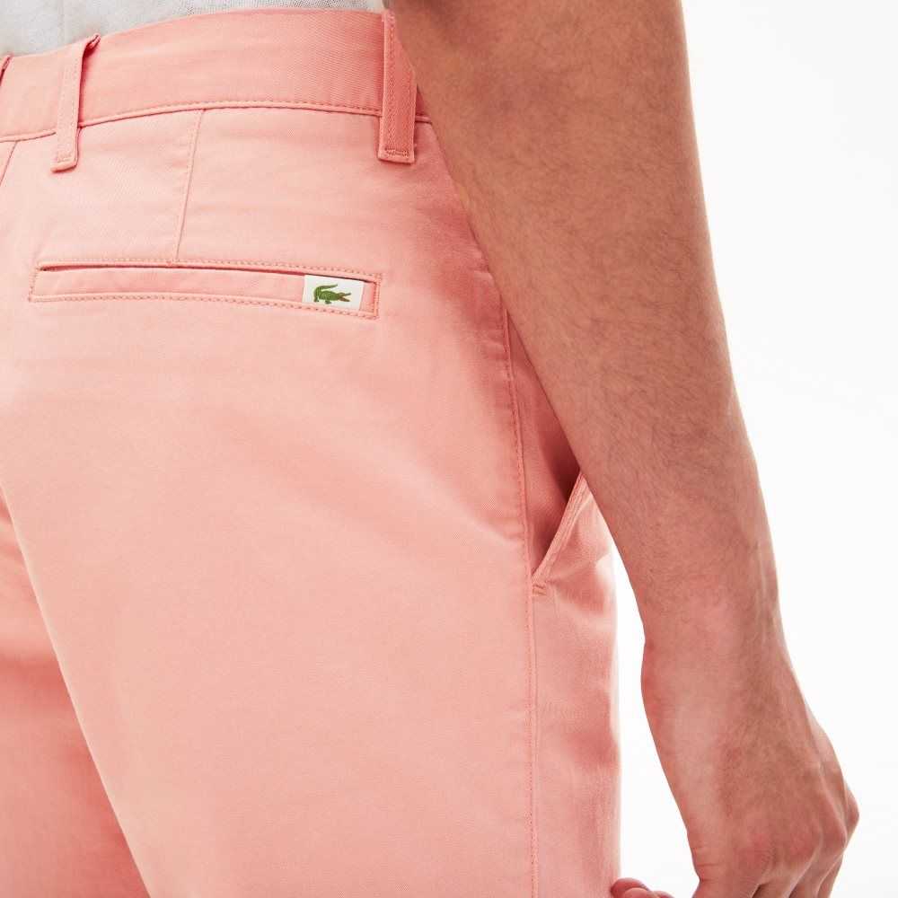 Lacoste Slim Fit Stretch Gabardine Rosa | QNDUC-4726