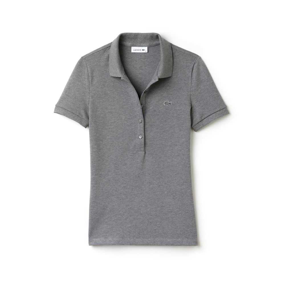 Lacoste Slim Fit Stretch Mini Bomull Pique Grå | WGPYV-4597