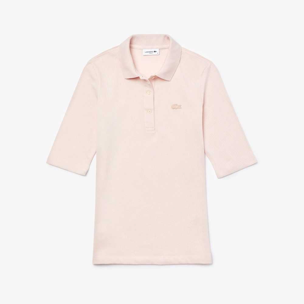 Lacoste Slim Fit Supple Bomull Ljusrosa | UIAWK-8423