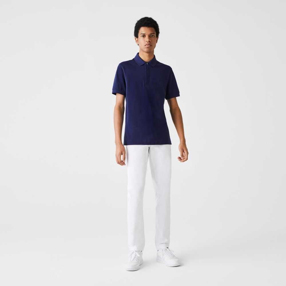 Lacoste Smart Paris Stretch Bomull Blå | XATJO-7290