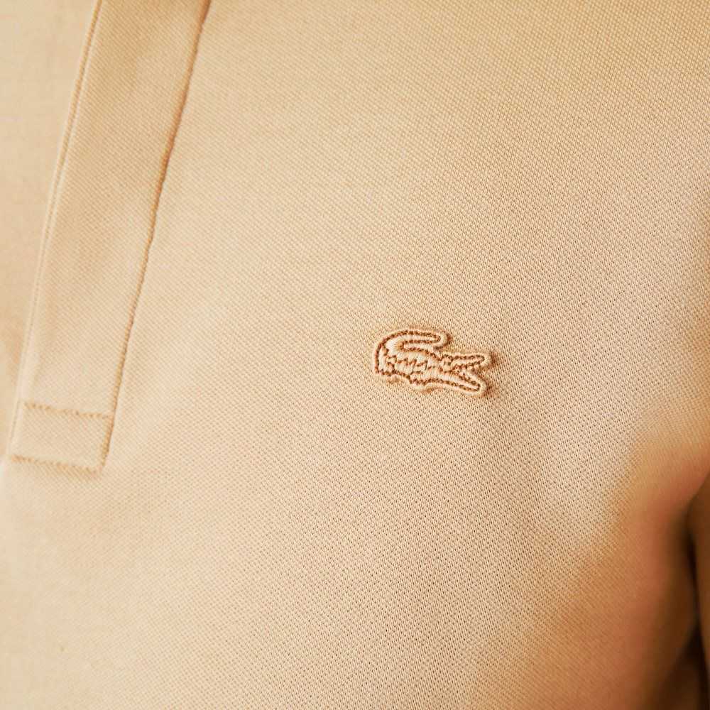 Lacoste Smart Paris long sleeve stretch cotton Beige | KXRTS-3571