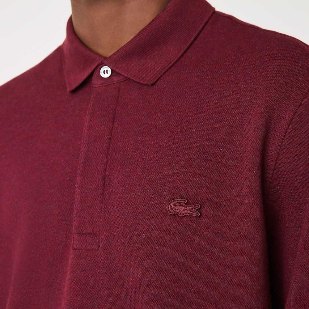 Lacoste Smart Paris long sleeve stretch cotton Vinröda | MOYWZ-8429