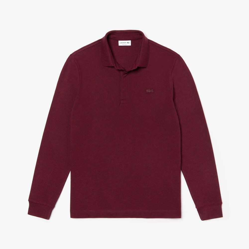 Lacoste Smart Paris long sleeve stretch cotton Vinröda | MOYWZ-8429