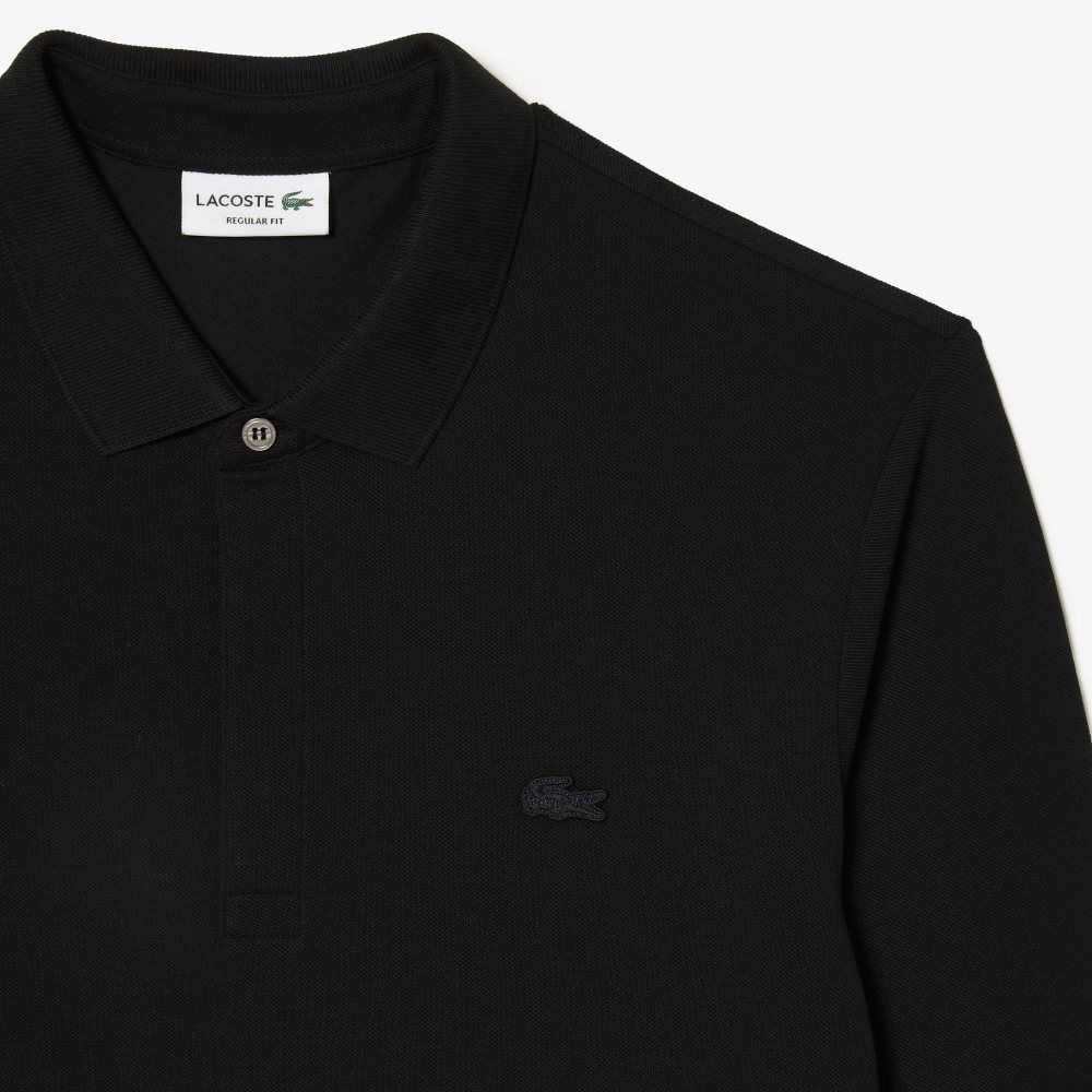 Lacoste Smart Paris long sleeve stretch cotton Svarta | XCHEP-7945