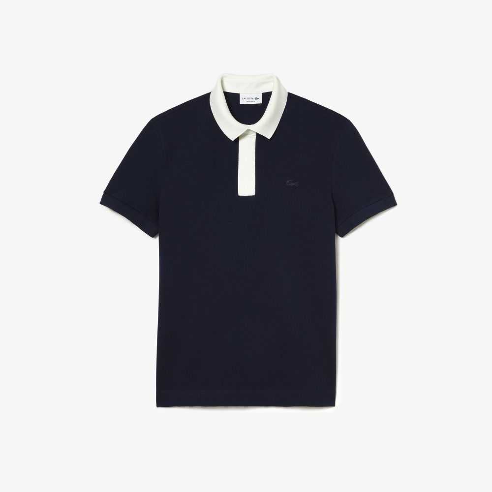 Lacoste Smart Paris with cotton Petit Pique Marinblå Blå Vita | EXMIV-0716