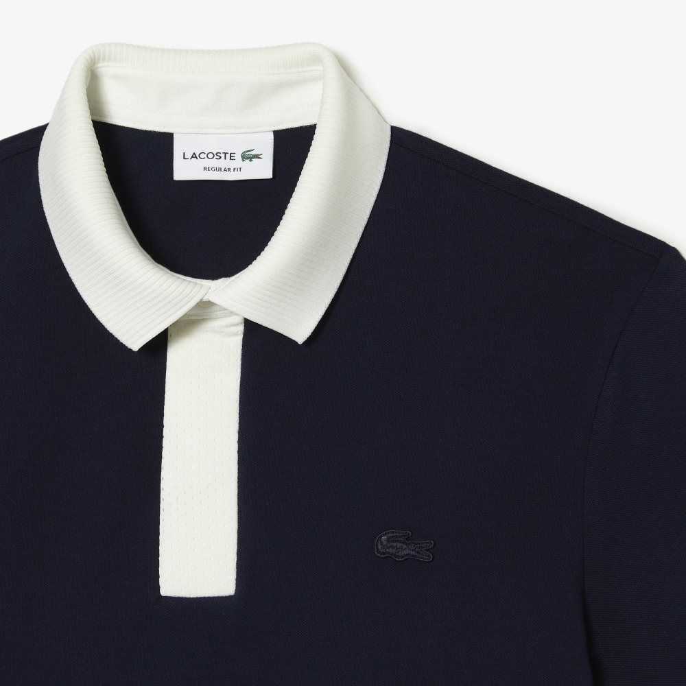 Lacoste Smart Paris with cotton Petit Pique Marinblå Blå Vita | EXMIV-0716