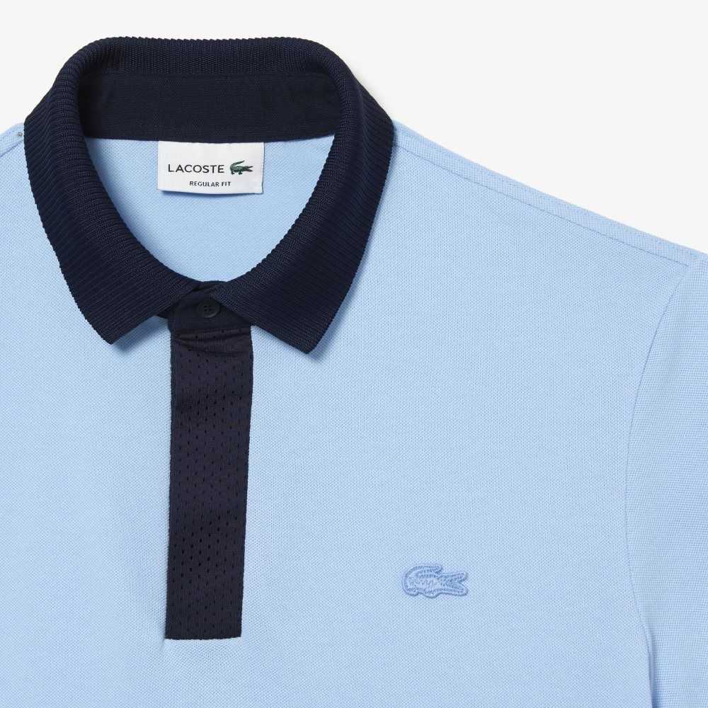 Lacoste Smart Paris with cotton Petit Pique Blå Marinblå Blå | QKEVG-8731