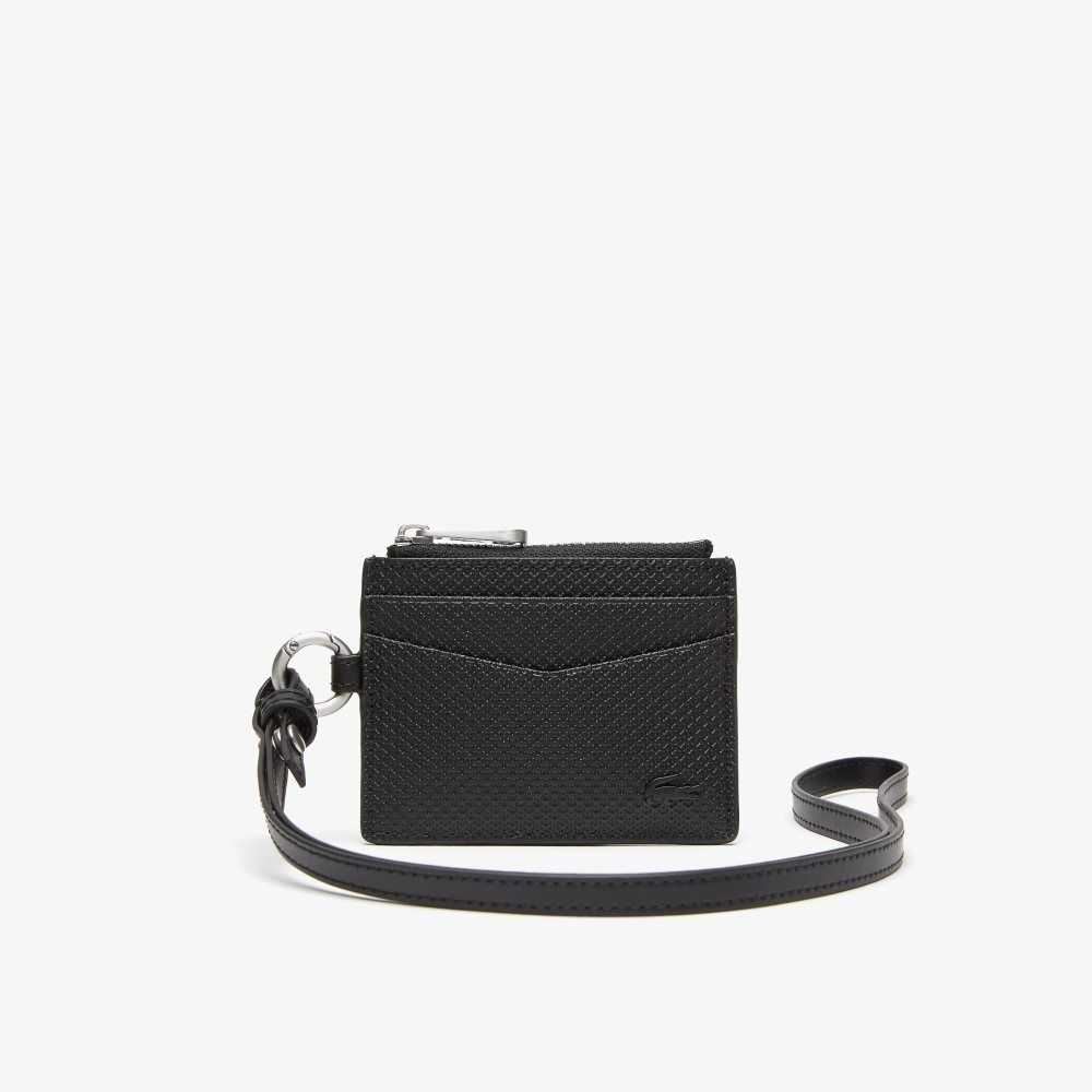 Lacoste Snap Hook Card Holder Svarta | KOLVW-8945