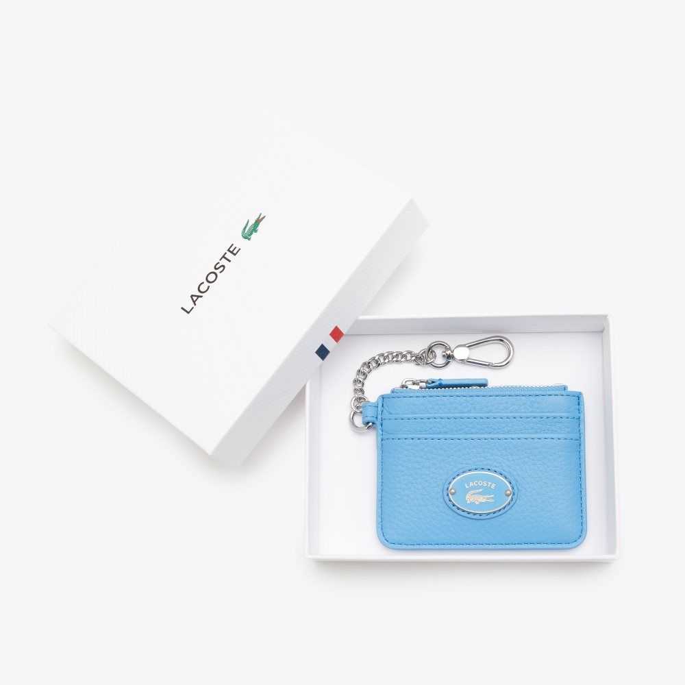 Lacoste Snap Hook Grained Läder Card Holder Olika Färger | JVZBO-3451