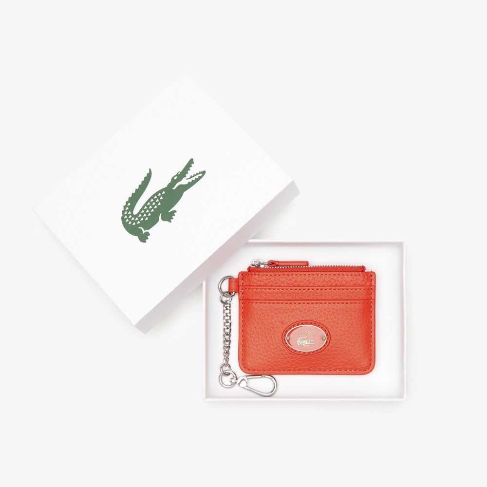 Lacoste Snap Hook Grained Läder Card Holder Olika Färger | SPGNT-4801