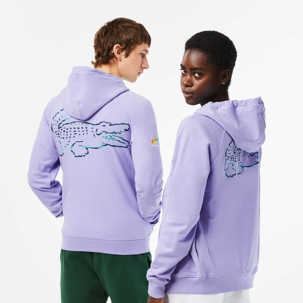 Lacoste Sport Miami Open Edition Hoodie Lila | BIRCE-9231