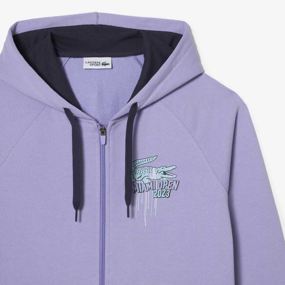 Lacoste Sport Miami Open Edition Hoodie Lila | BIRCE-9231