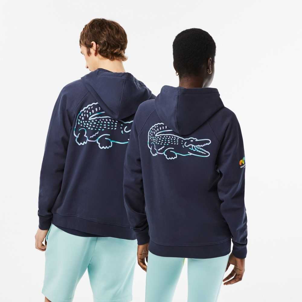 Lacoste Sport Miami Open Edition Hoodie Blå | PEYGF-7042