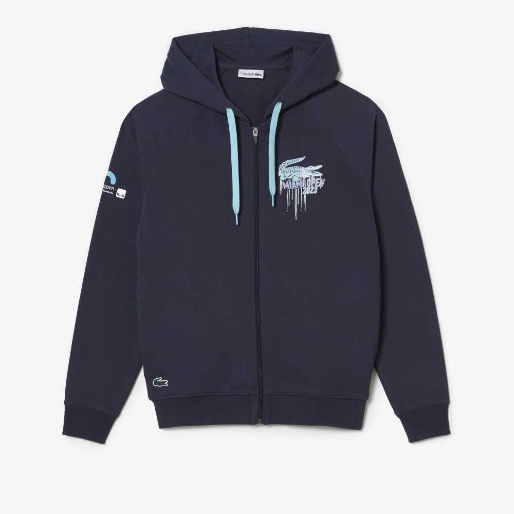 Lacoste Sport Miami Open Edition Hoodie Blå | PEYGF-7042