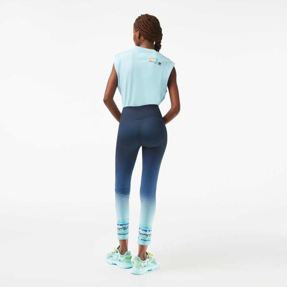 Lacoste Sport Miami Open Edition Leggings Blå | IODGB-6780