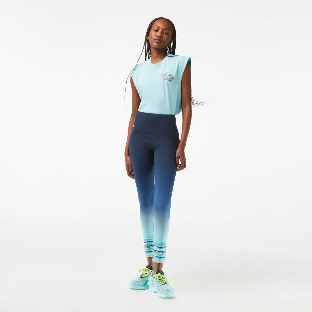 Lacoste Sport Miami Open Edition Leggings Blå | IODGB-6780