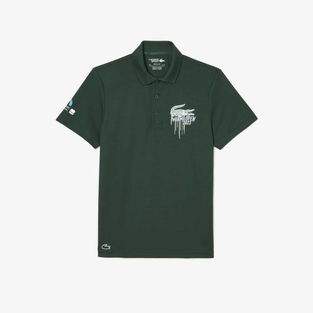 Lacoste Sport Miami Open Edition Pique Gröna | SKFWD-2601