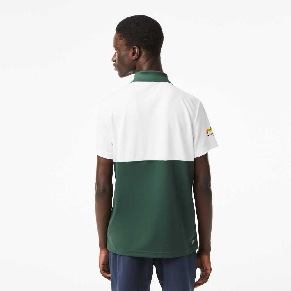 Lacoste Sport Miami Open Edition Stripe Vita Orange Gröna | TCSYU-9037