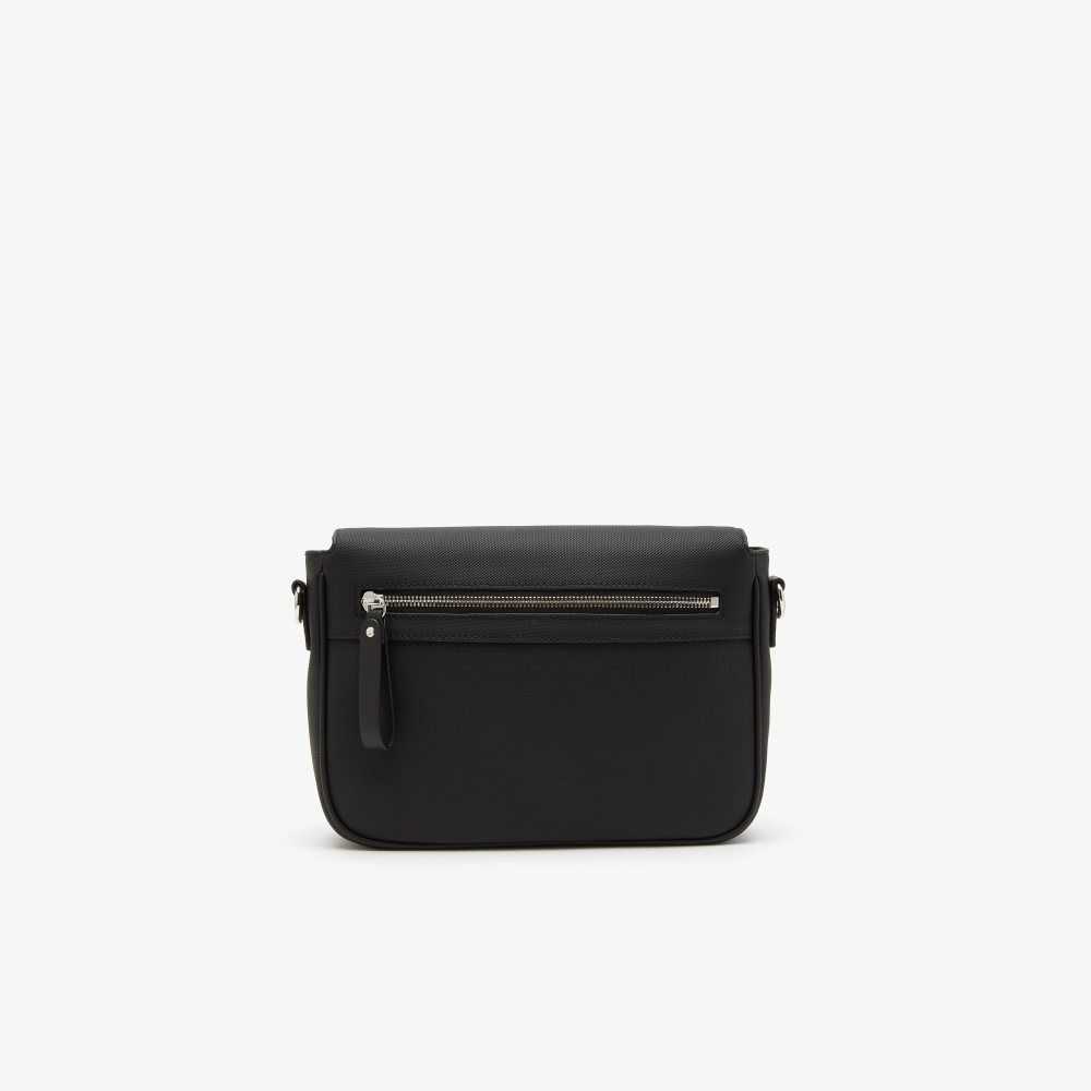 Lacoste Spännen Fastened Messenger Svarta | WFYXA-9581