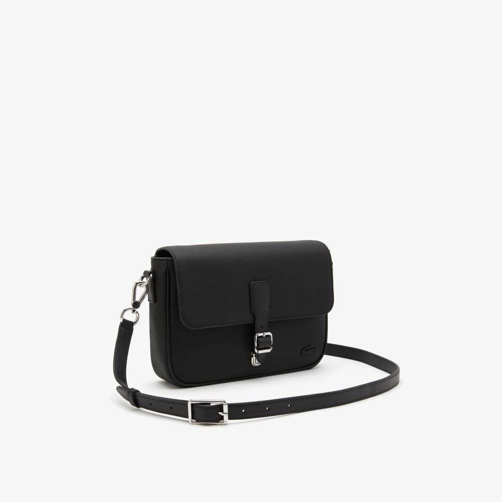 Lacoste Spännen Fastened Messenger Svarta | WFYXA-9581