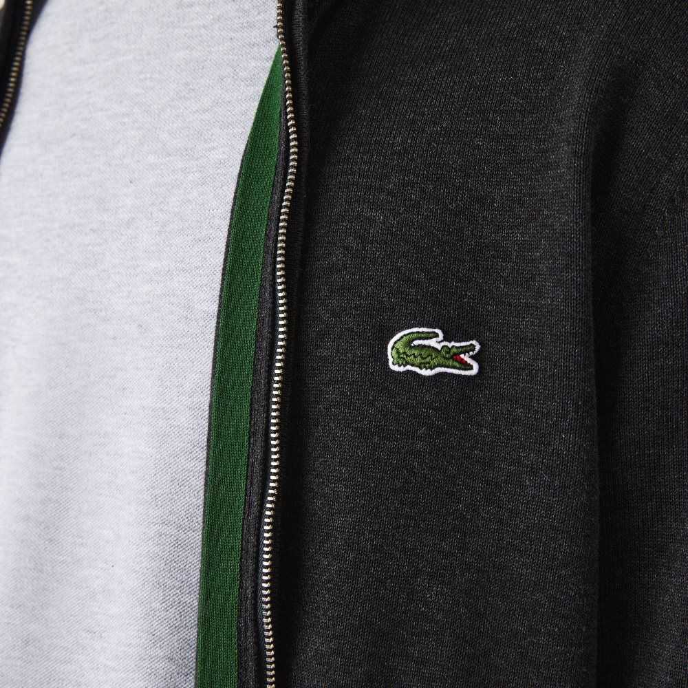 Lacoste Stand-Up Collar Organic Bomull Zippered Grå | QIGPR-3258