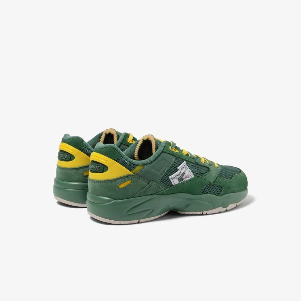 Lacoste Storm 96 Lo Läder Gröna Gula | WFSMO-9402