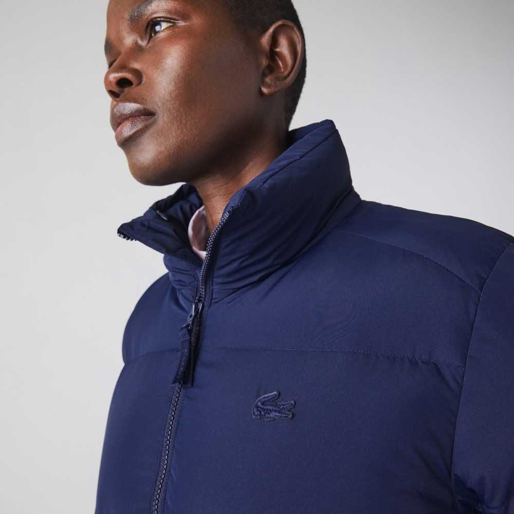 Lacoste Stowable Hood Vadderad Marinblå Blå | BWHNP-2837