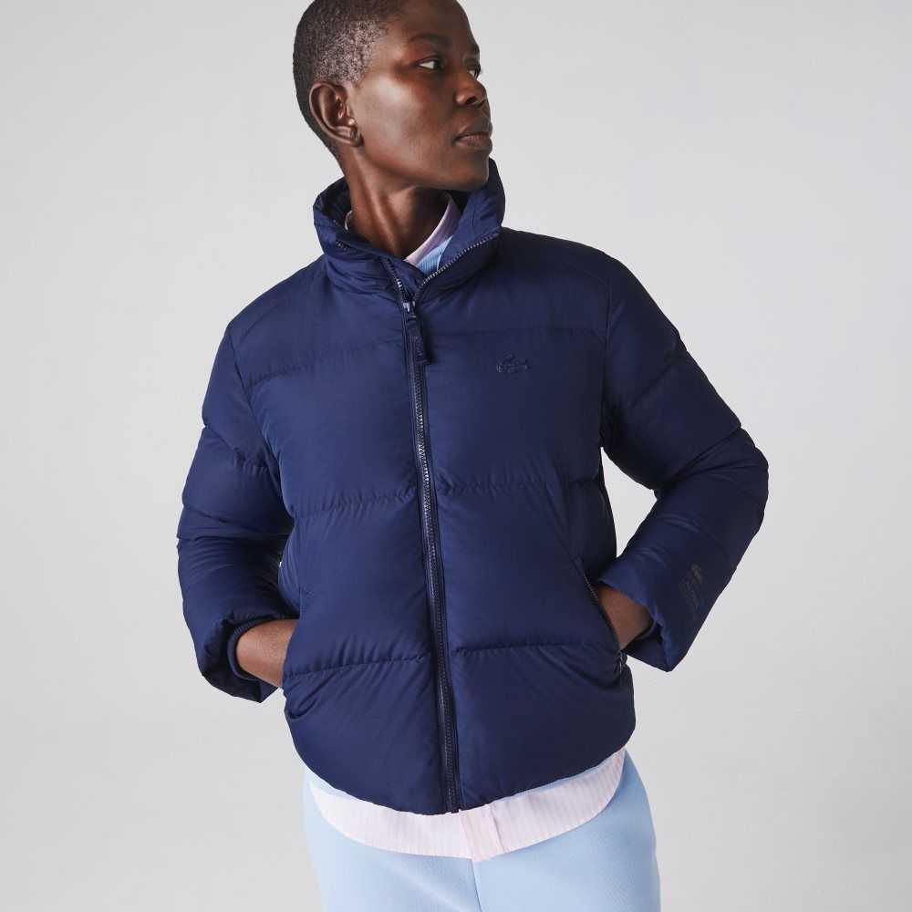 Lacoste Stowable Hood Vadderad Marinblå Blå | BWHNP-2837