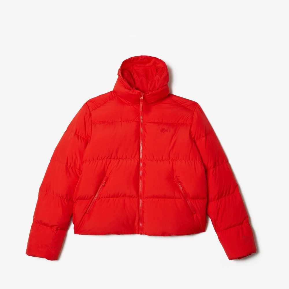 Lacoste Stowable Hood Vadderad Röda | MCKIL-4863