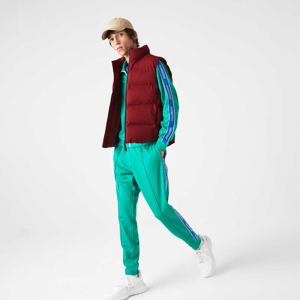 Lacoste Stowable Hood Vest Vinröda | YBWSK-5867