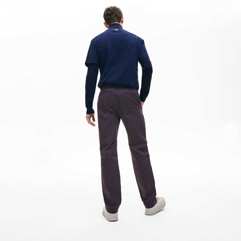 Lacoste Stretch Bomull Chino Marinblå Blå | KTZNC-5982