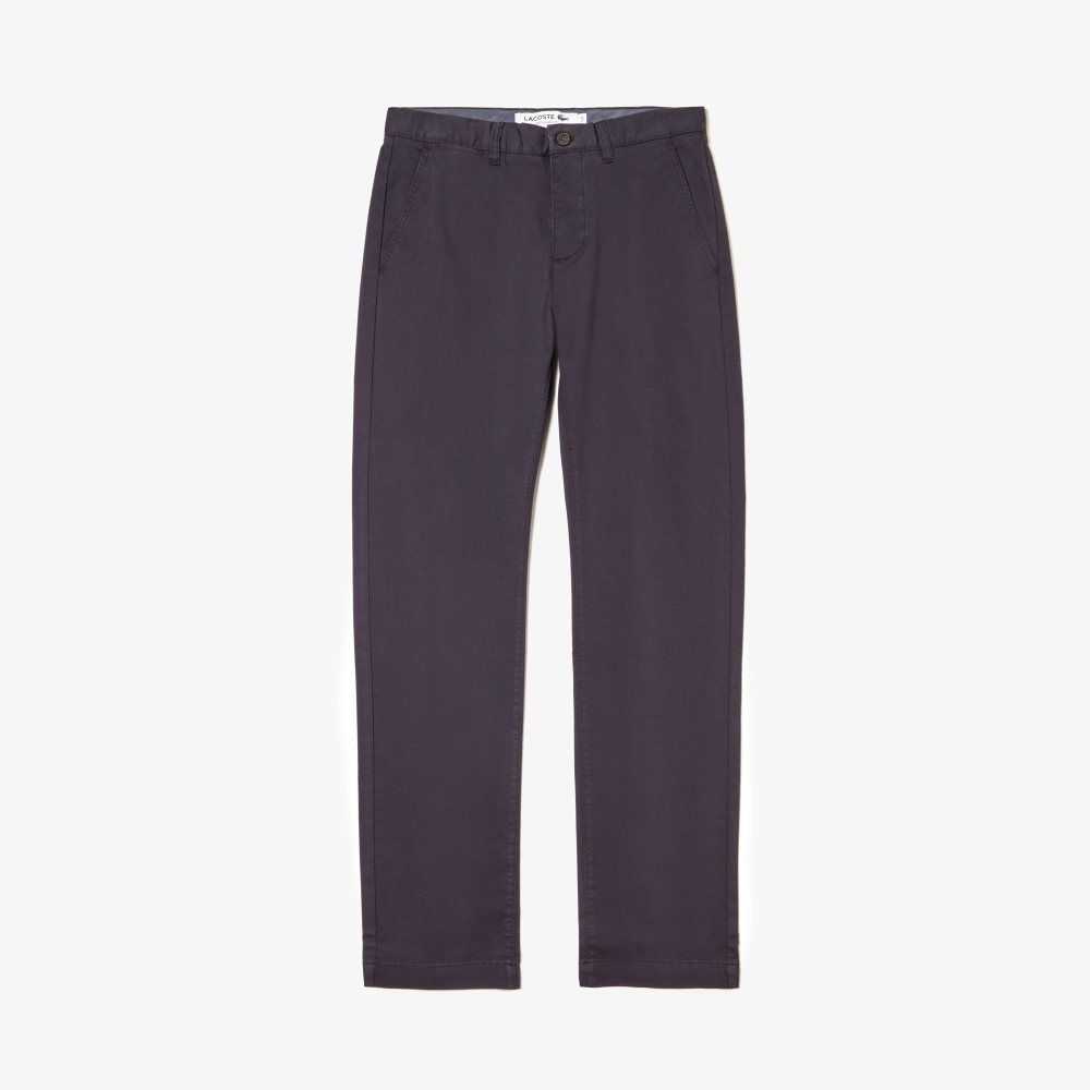 Lacoste Stretch Bomull Chino Marinblå Blå | KTZNC-5982