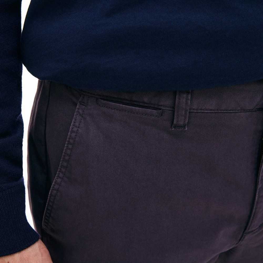 Lacoste Stretch Bomull Chino Marinblå Blå | KTZNC-5982