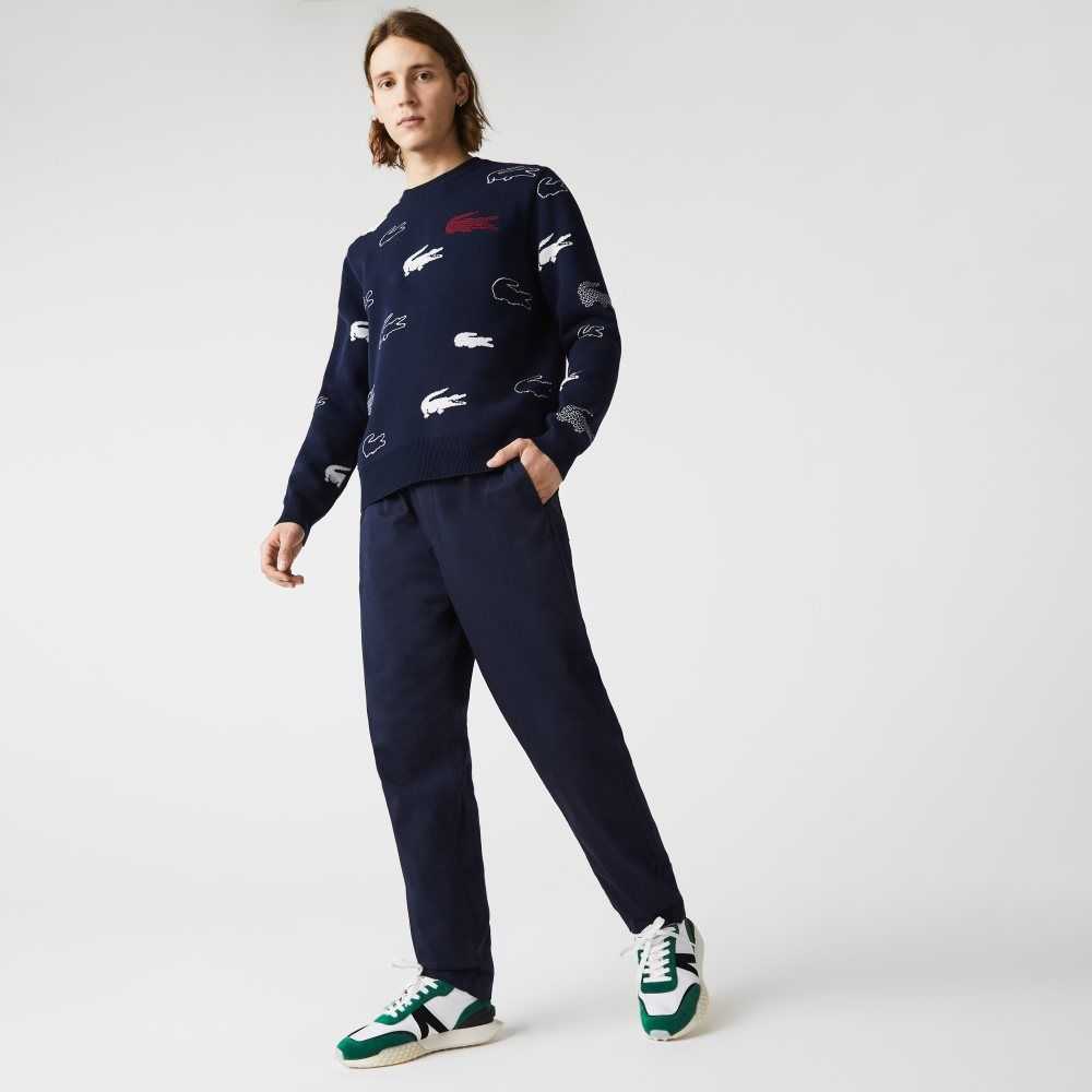 Lacoste Stretch Bomull Jogging Marinblå Blå | LFGVO-7503