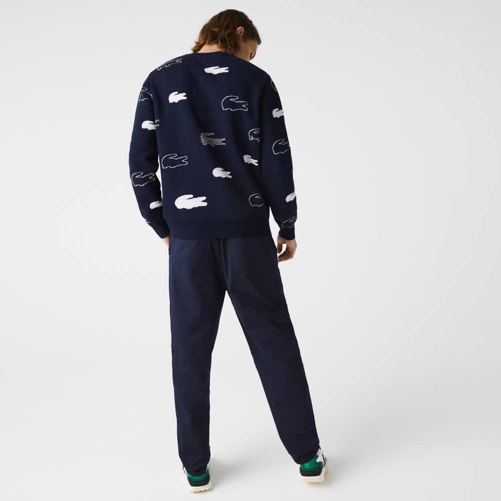 Lacoste Stretch Bomull Jogging Marinblå Blå | LFGVO-7503