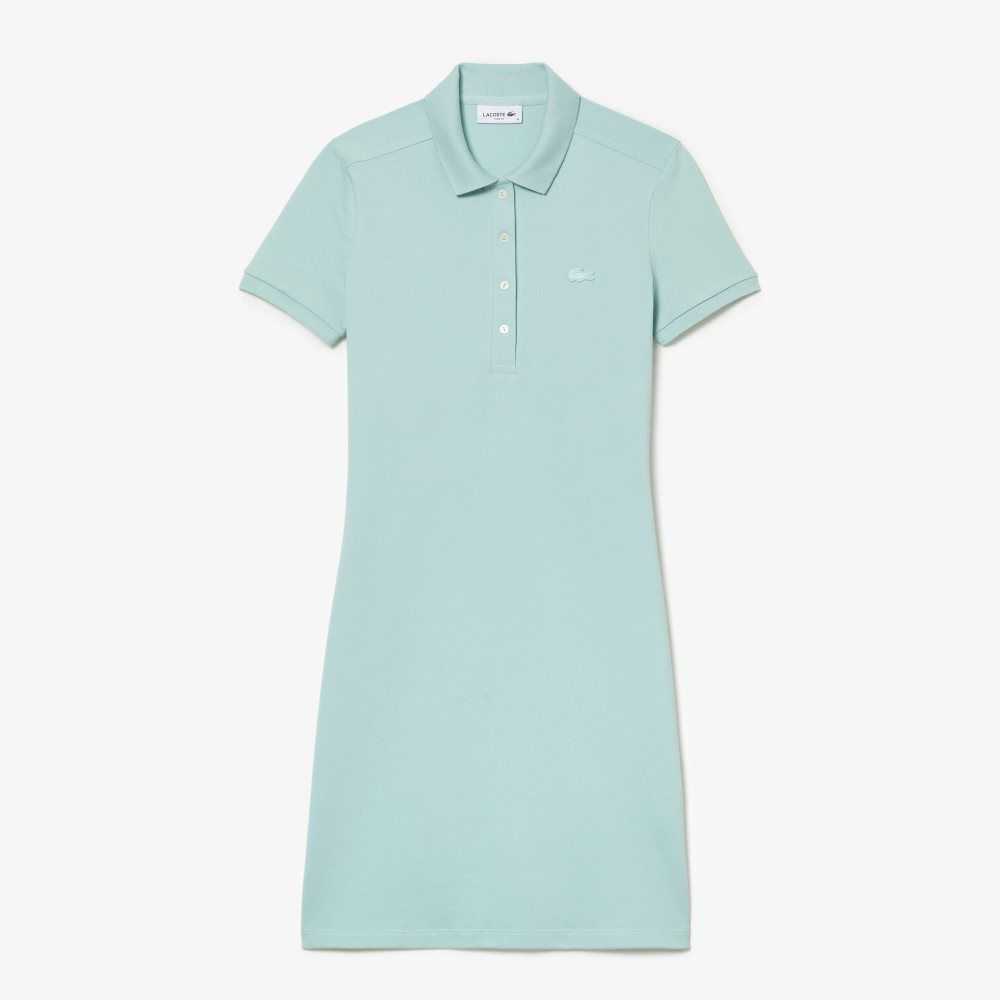 Lacoste Stretch Bomull Pique Polo Mintgröna | LEYIQ-1492