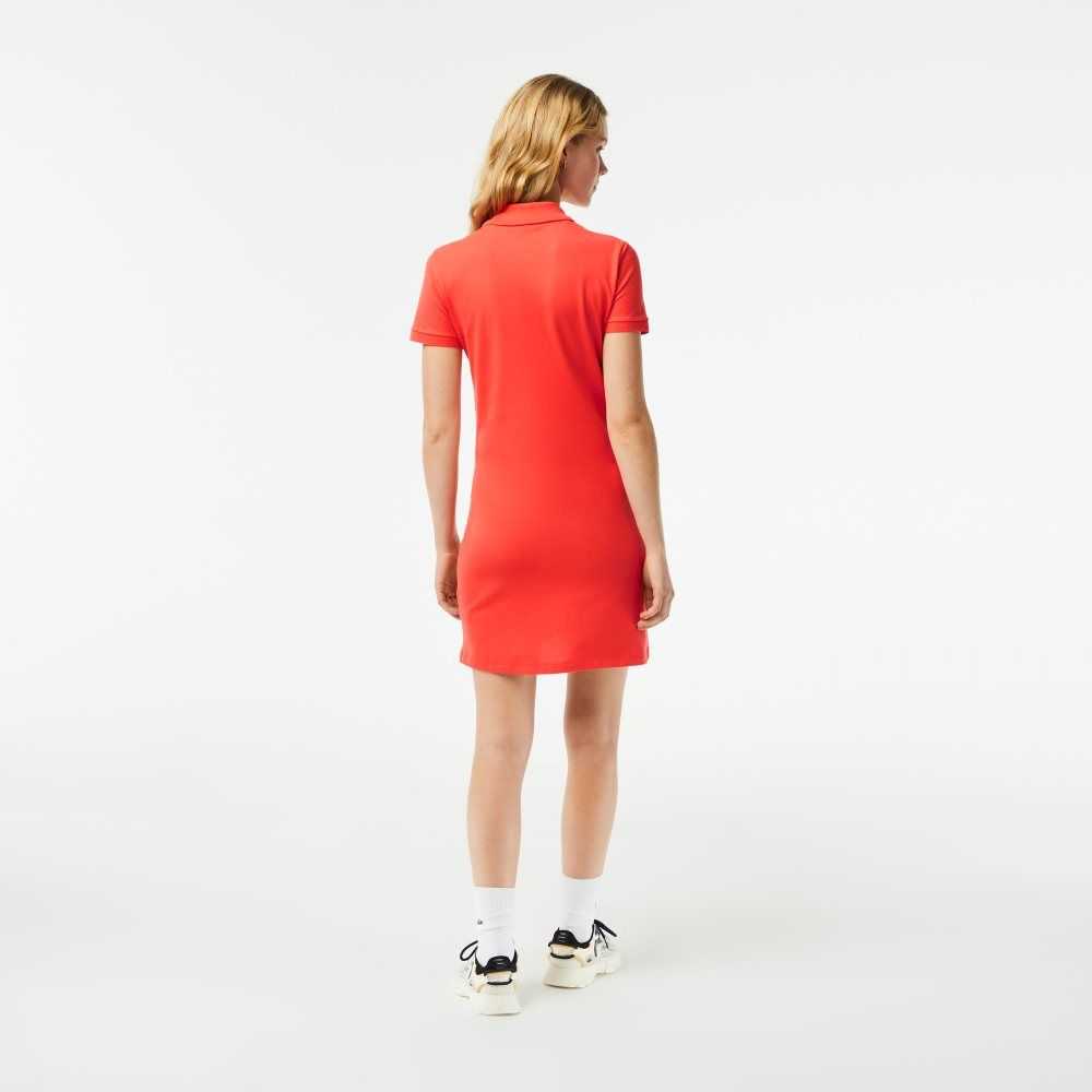 Lacoste Stretch Bomull Pique Polo Orange | QPXMW-4382