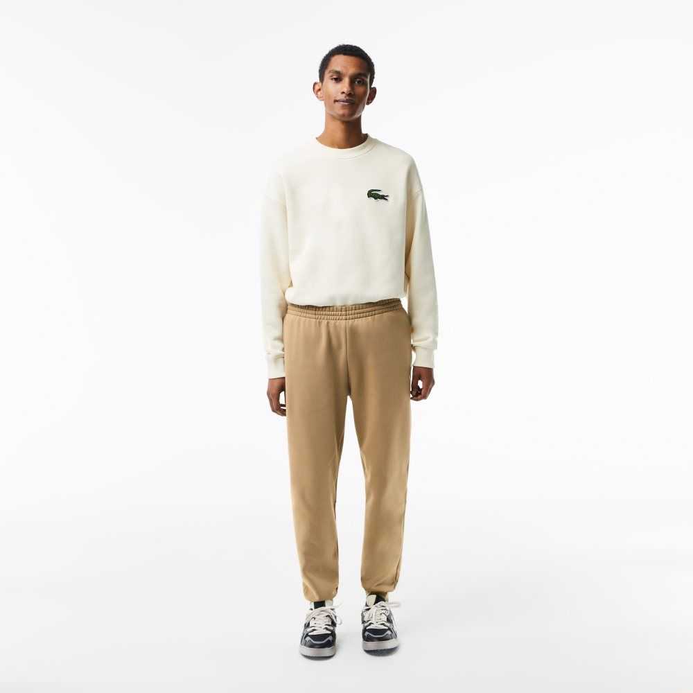 Lacoste Tapered Fit Fleece Beige | JKVQB-7185