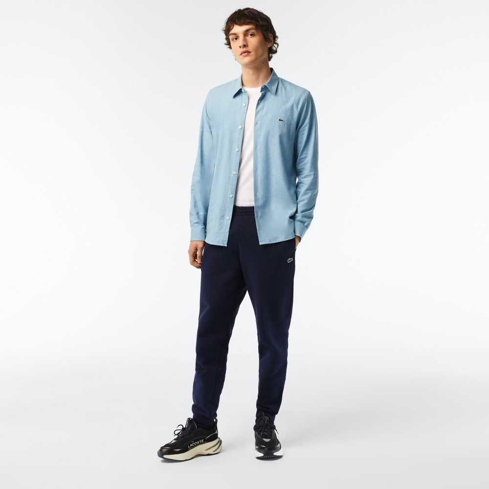 Lacoste Tapered Fit Fleece Marinblå Blå | GQVDB-4027