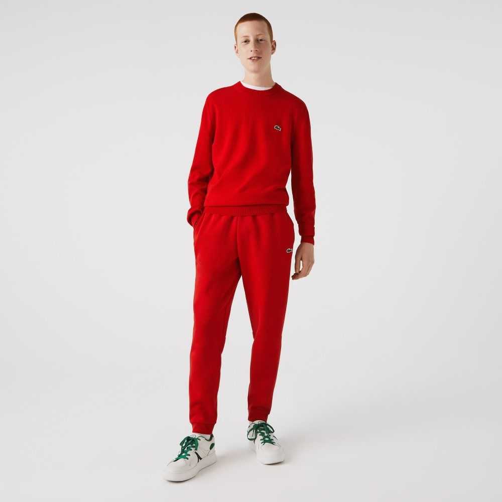 Lacoste Tapered Fit Fleece Röda | DGBIJ-8560