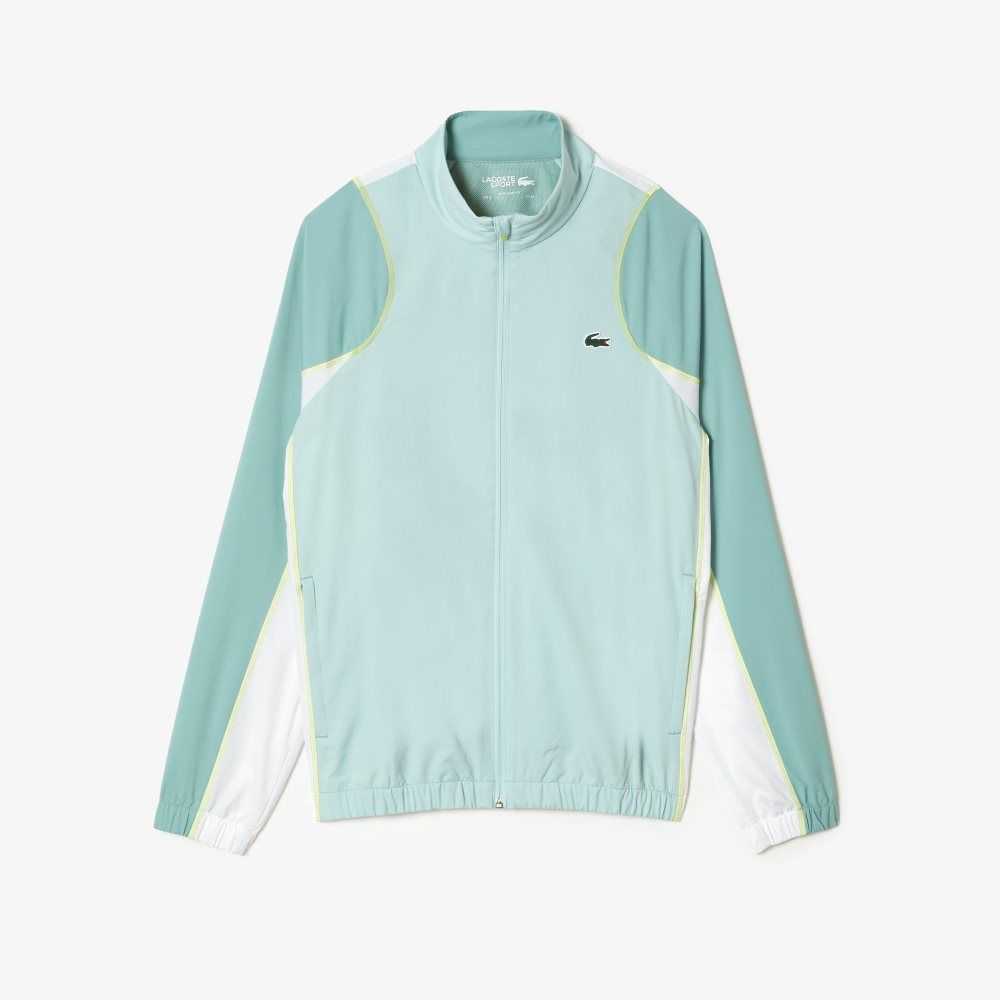 Lacoste Tennis High-Neck Jogger Set Ljusgröna Gröna Vita Gula | UPNOT-8140