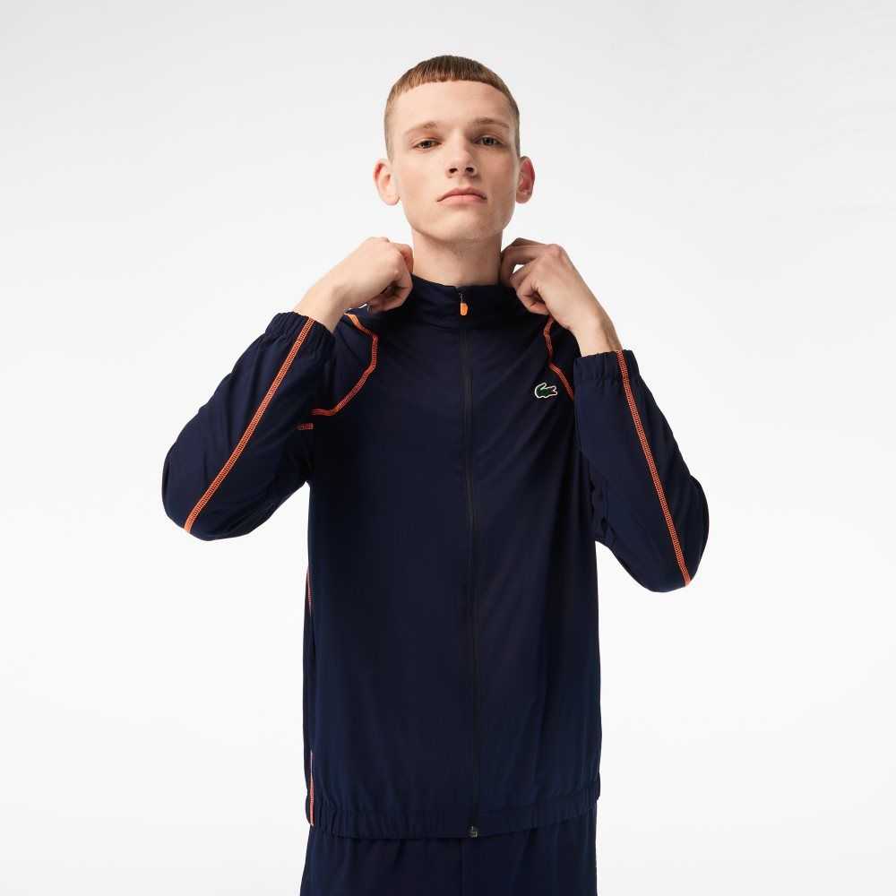 Lacoste Tennis High-Neck Jogger Set Marinblå Blå Orange | OBNMI-2649