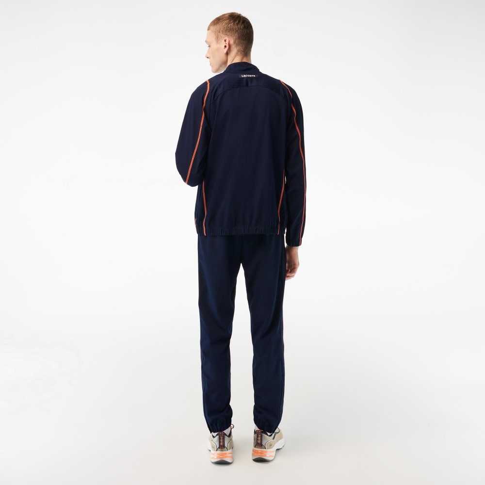 Lacoste Tennis High-Neck Jogger Set Marinblå Blå Orange | OBNMI-2649