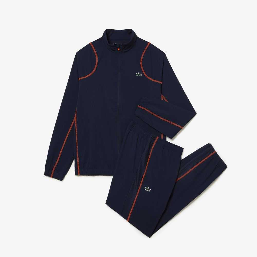 Lacoste Tennis High-Neck Jogger Set Marinblå Blå Orange | OBNMI-2649