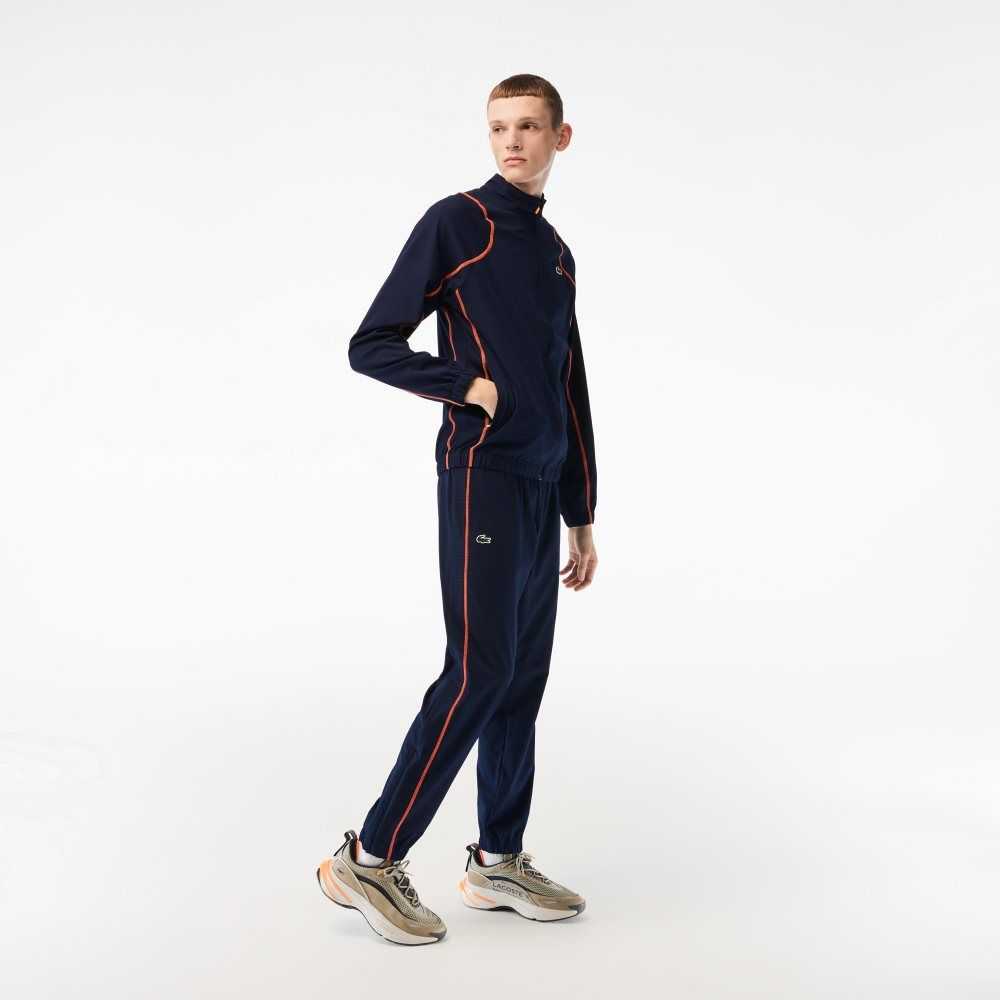 Lacoste Tennis High-Neck Jogger Set Marinblå Blå Orange | OBNMI-2649