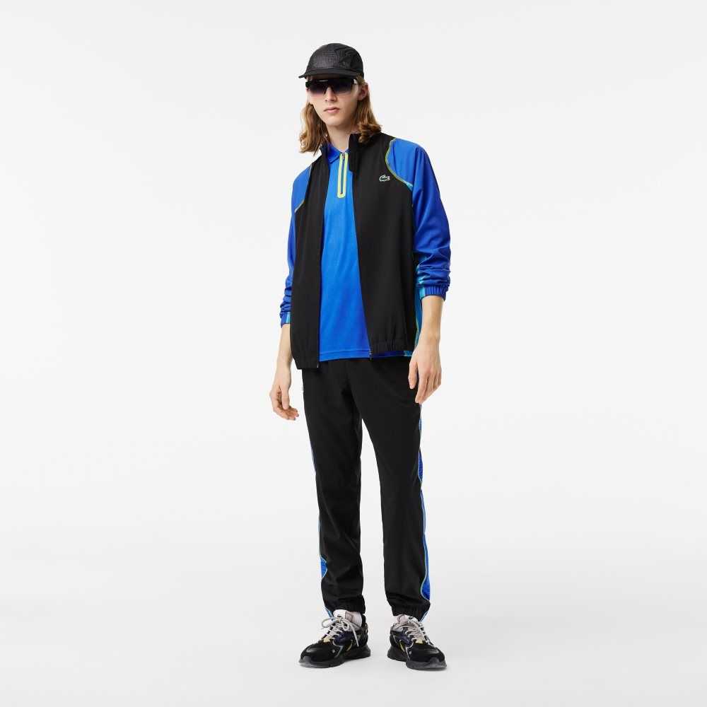 Lacoste Tennis High-Neck Jogger Set Svarta Blå Gula | OPARX-4980