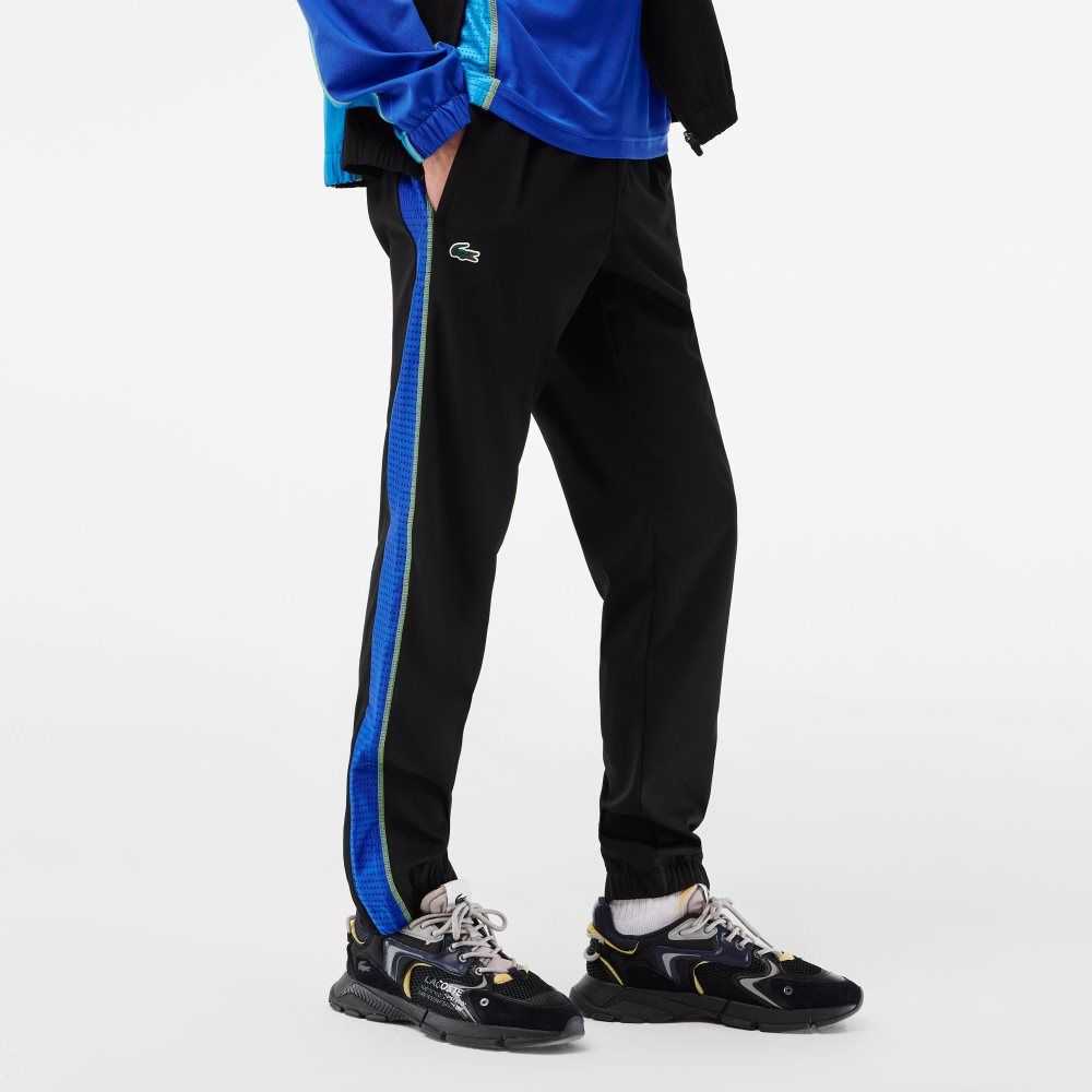 Lacoste Tennis High-Neck Jogger Set Svarta Blå Gula | OPARX-4980