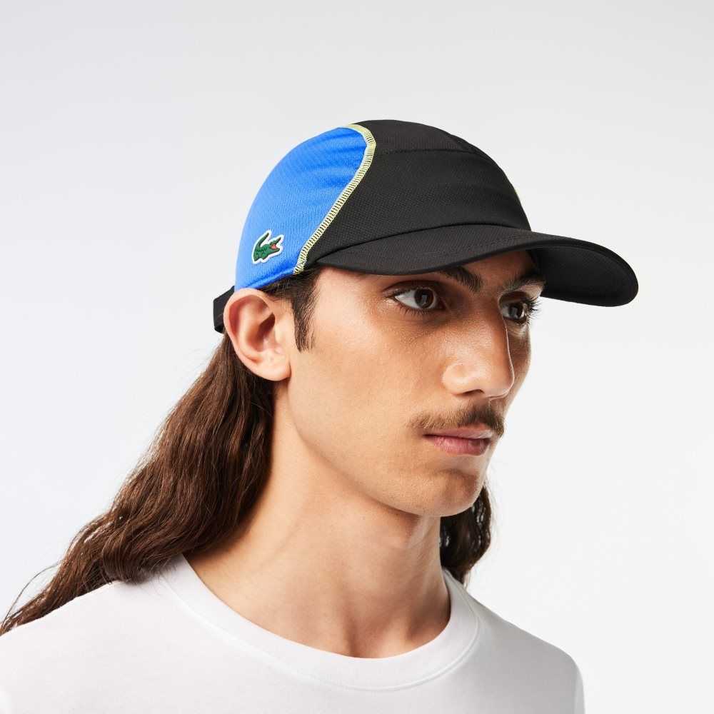 Lacoste Tennis Mesh Panel Svarta Blå Gula | PRQVE-6081